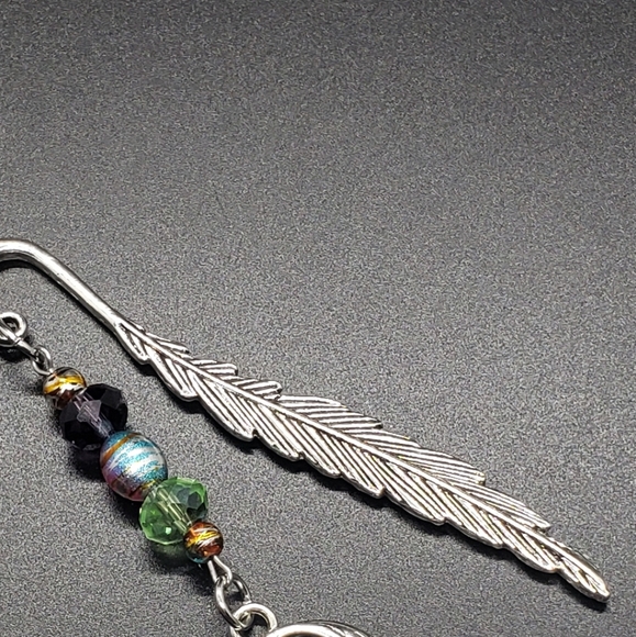 Hand Crafted Colorful Peace Sign Bookmark - Picture 2 of 4